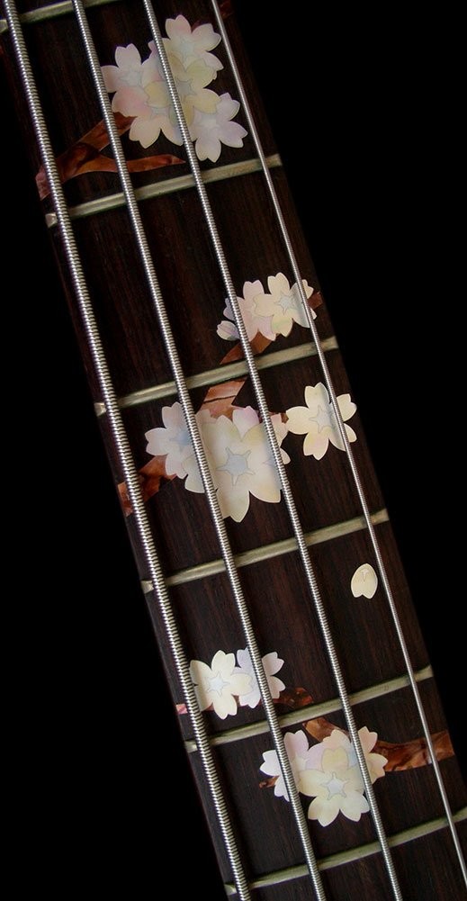 Inlay Sticker Fret Markers for Bass – Cherry Blossom Tree/Sakura
