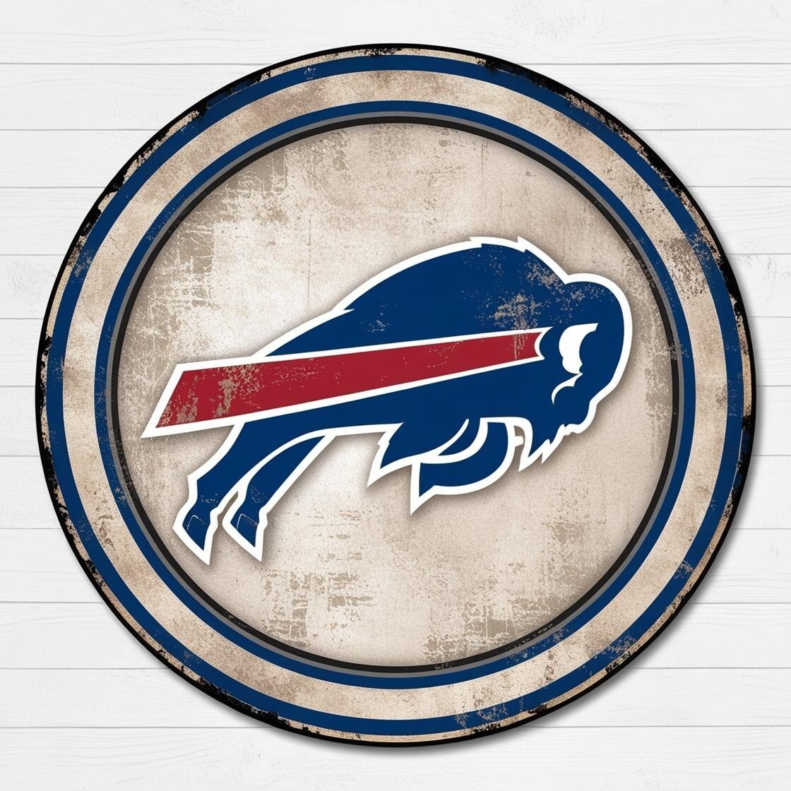 Buffalo Bills Aluminum Round Weatherproof Sign Funny