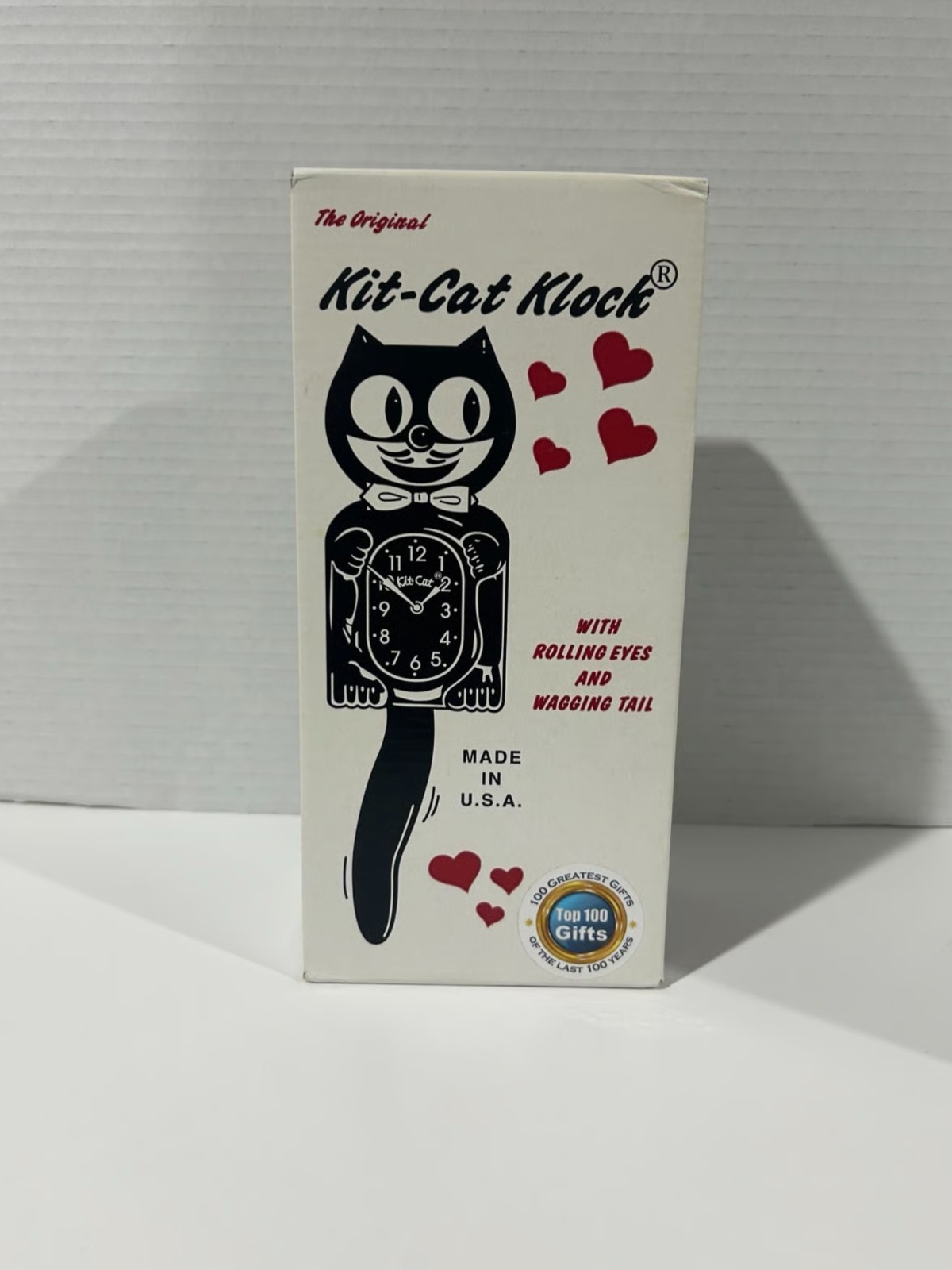 NEW Original Kit-Cat Klock Classic Black Wall Clock USA Made
