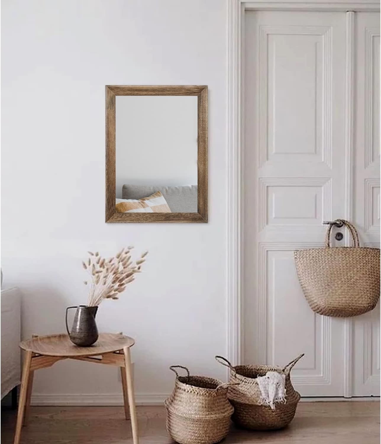 Lightweight Rustic Decorative Wall Mirror – 16″L x 12″W for Any Room