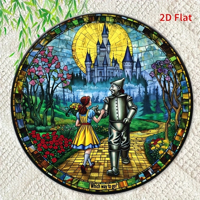 2D Flat, Tin Metal Signs1pcs Wizard of Oz, Sun Catcher, Gardening Sun Catcher Se