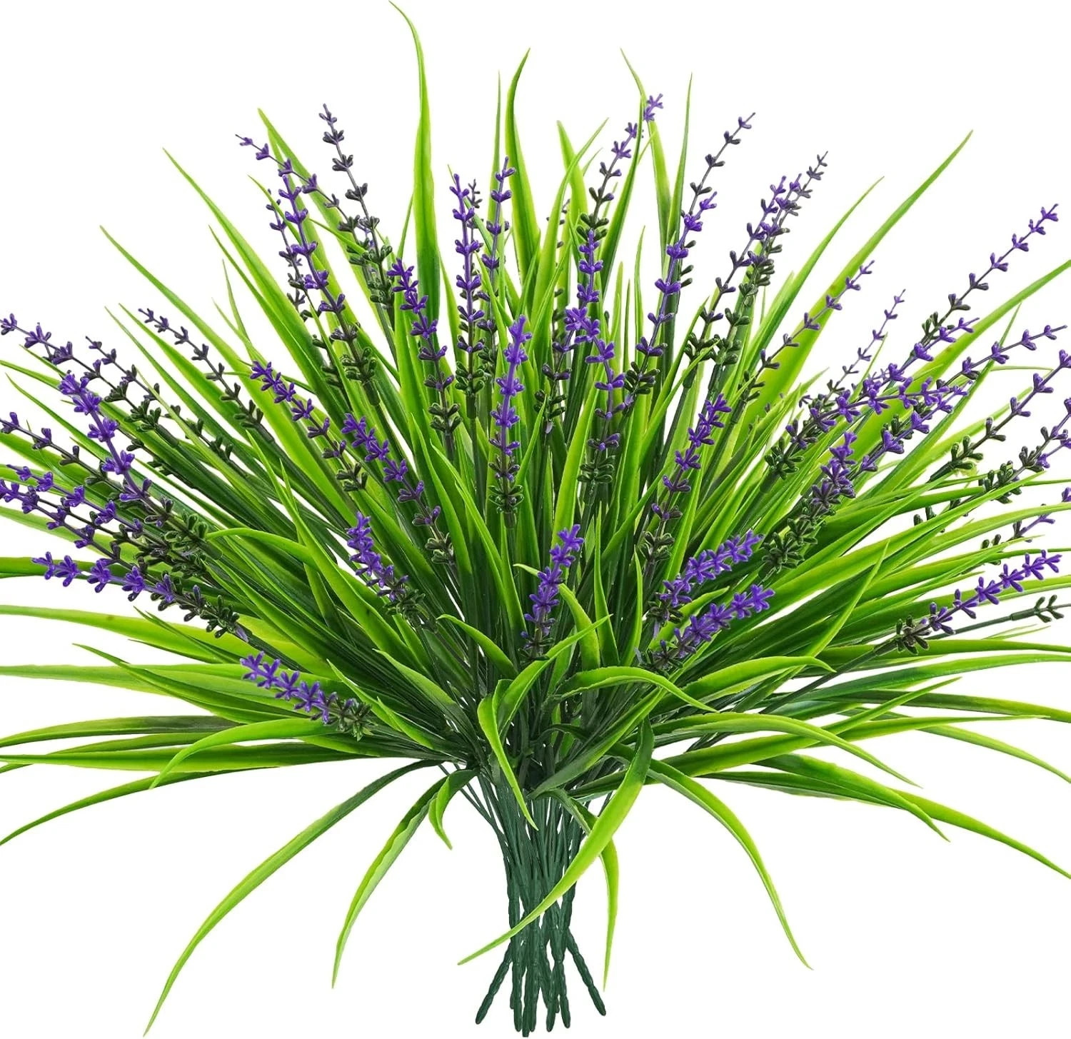 10 Pcs Artificial Plants Outdoor, UV Resistant Fake Outdoor 10pcs, Purple