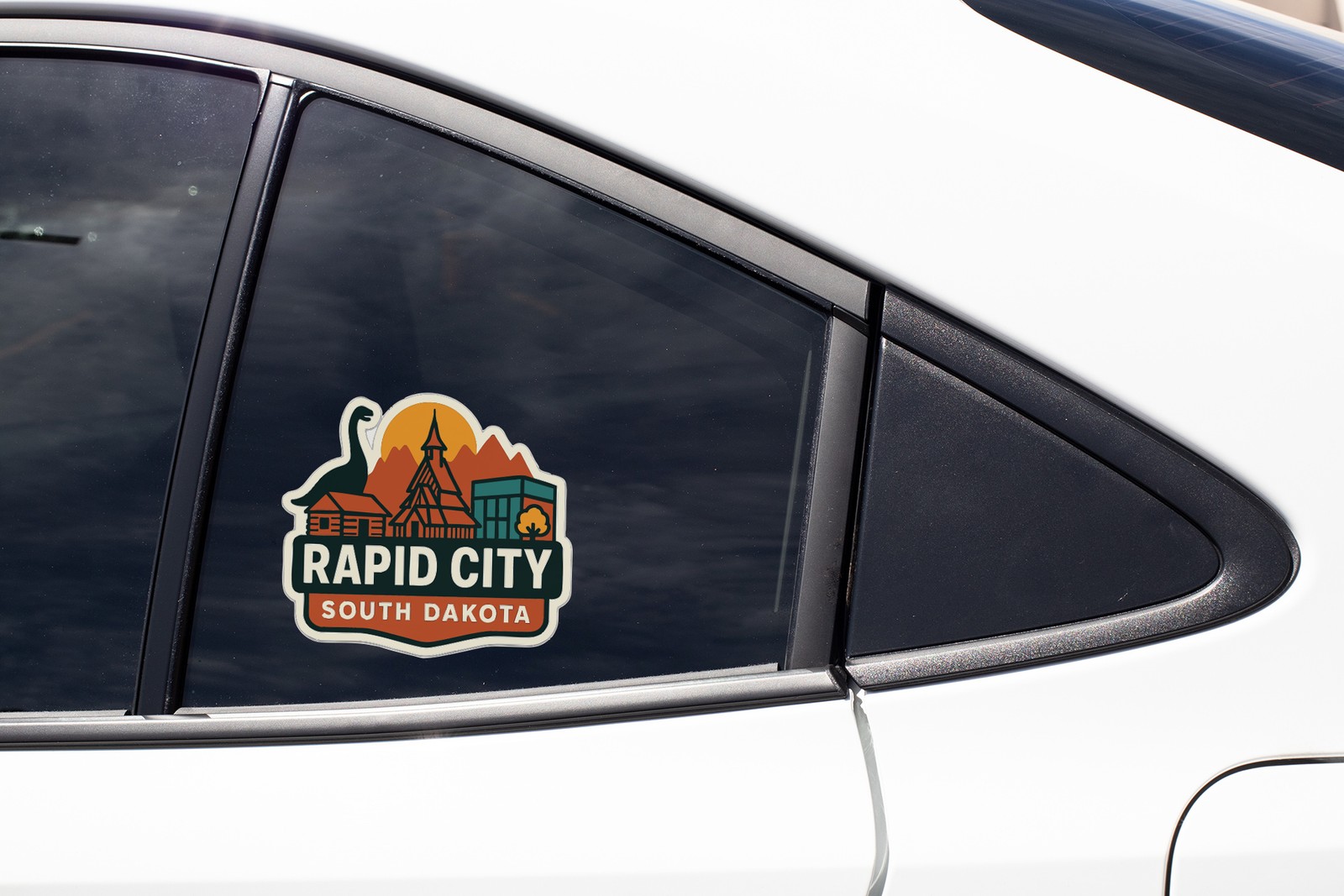 Rapid City South Dakota Sticker Decal Vinyl Die-Cut City Skyline Landmark Design