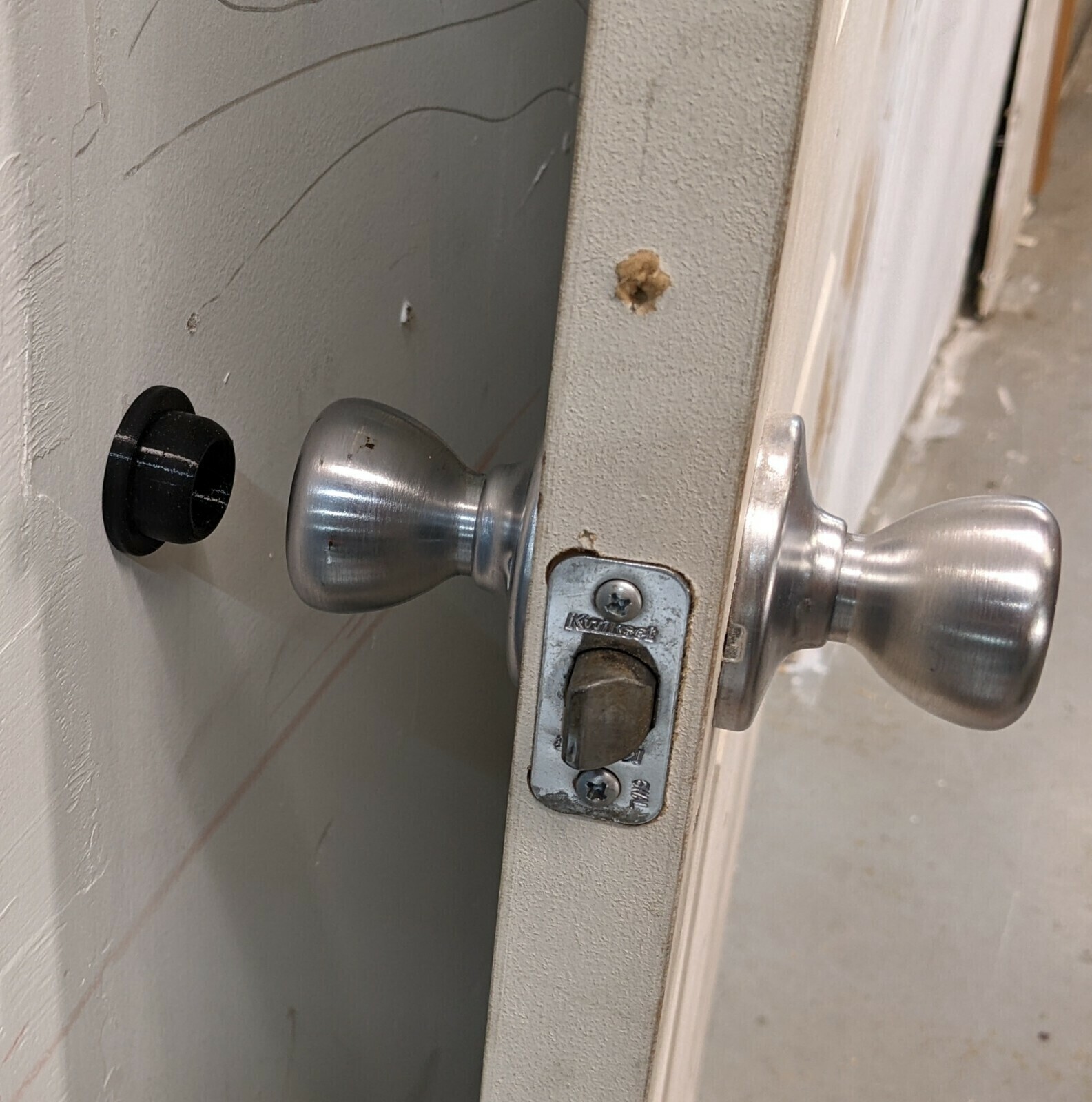 Wall Mounted Door Knob Bumper Wall Protector (WHITE/BLACK)