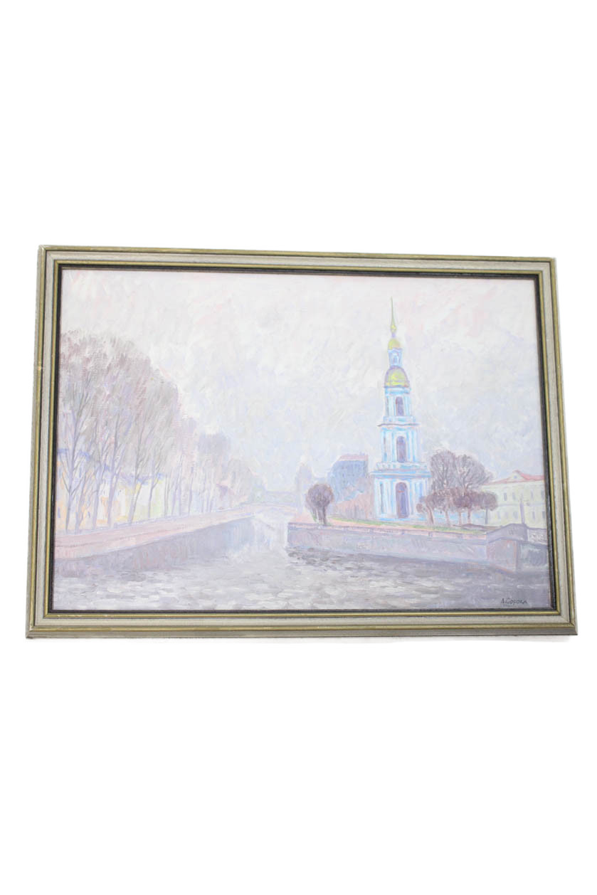A. Copoka Adults Church Nature Oil Painting Multicolor