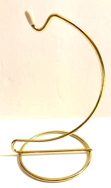 5″ Ornament Display Stand smooth gold finish for Easter Christmas Photo