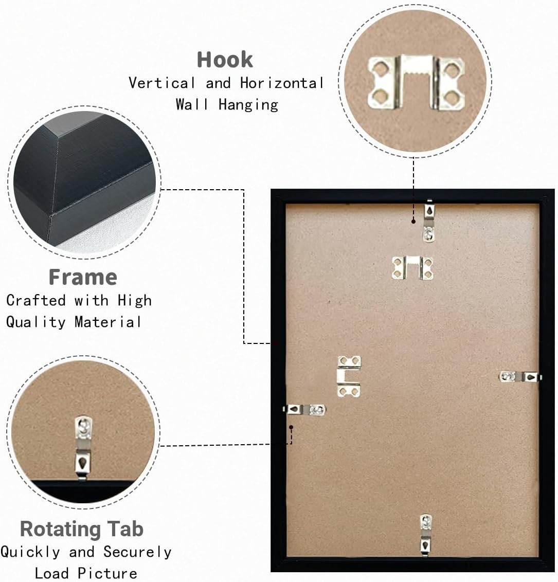 Sturdy and Stylish Black 12×12 Photo Frame – Easy Installation & Versatile Use