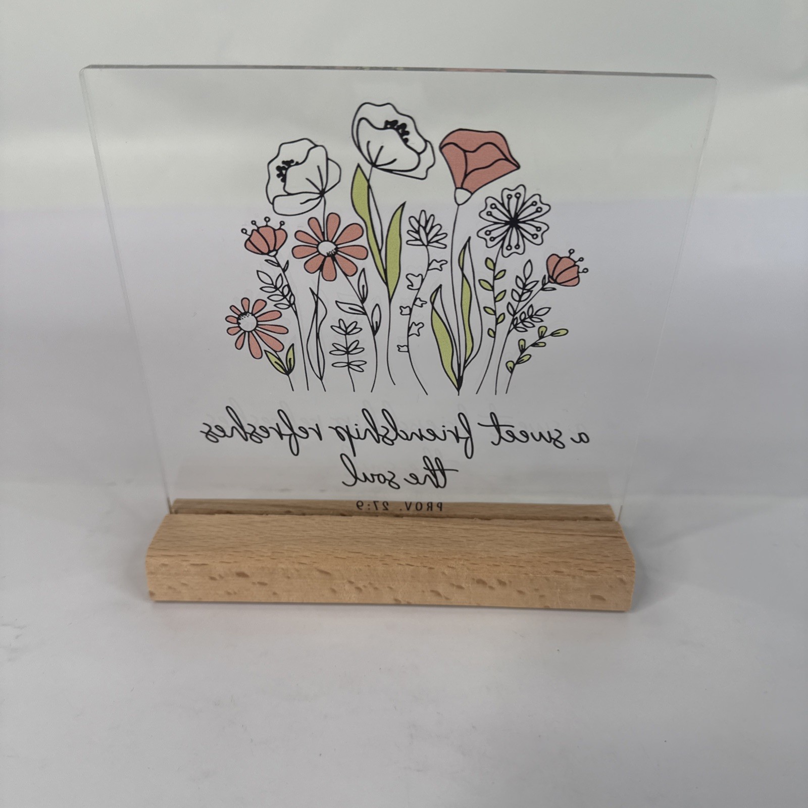 Women’s Inspirational Friendship Gifts Proverbs 27:9 Scripture 5.9 inch Acrylic