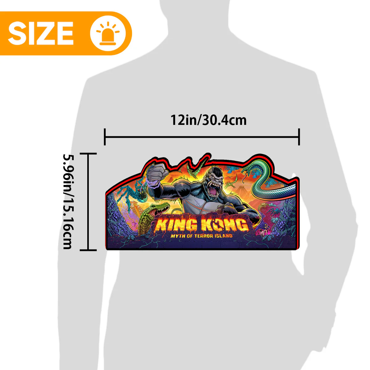 King Kong Pinball Topper 3D Printed Lightbox for Pinball Machine