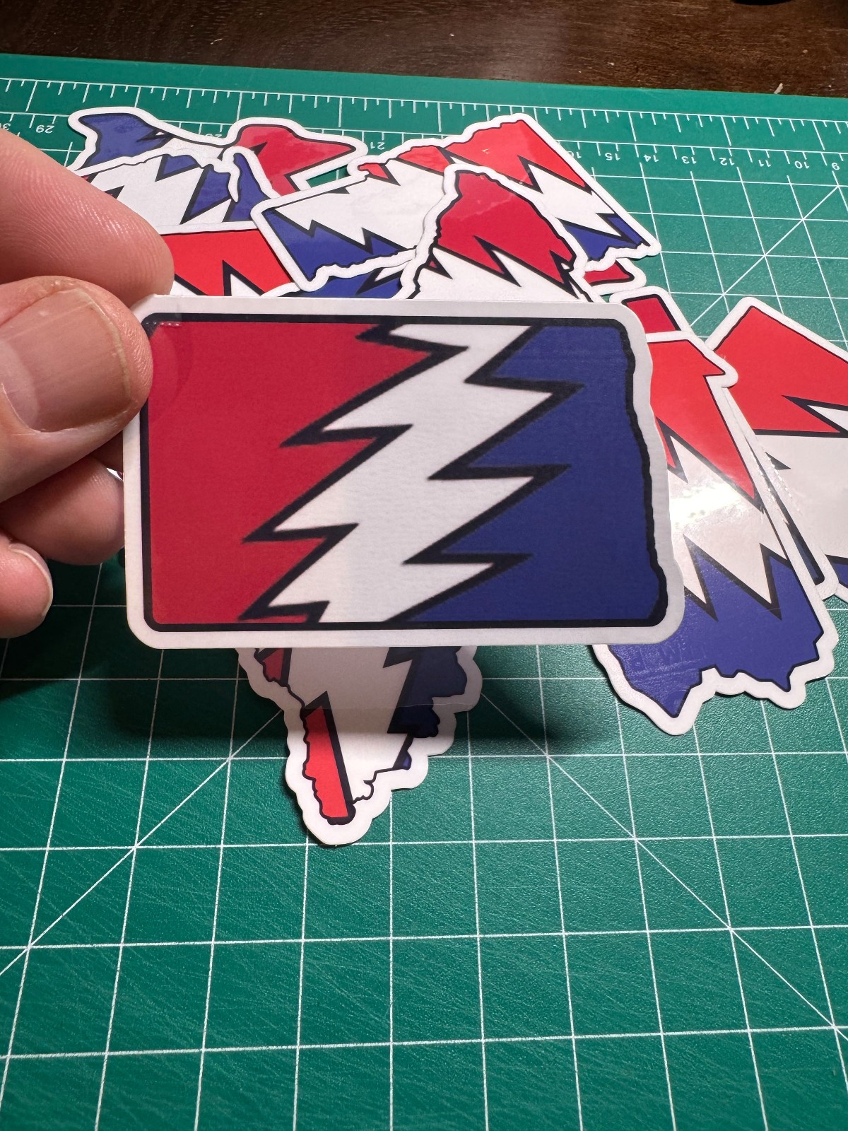 North Dakota Stealie – Grateful Dead – Laminated Vinyl Sticker 2″x3″