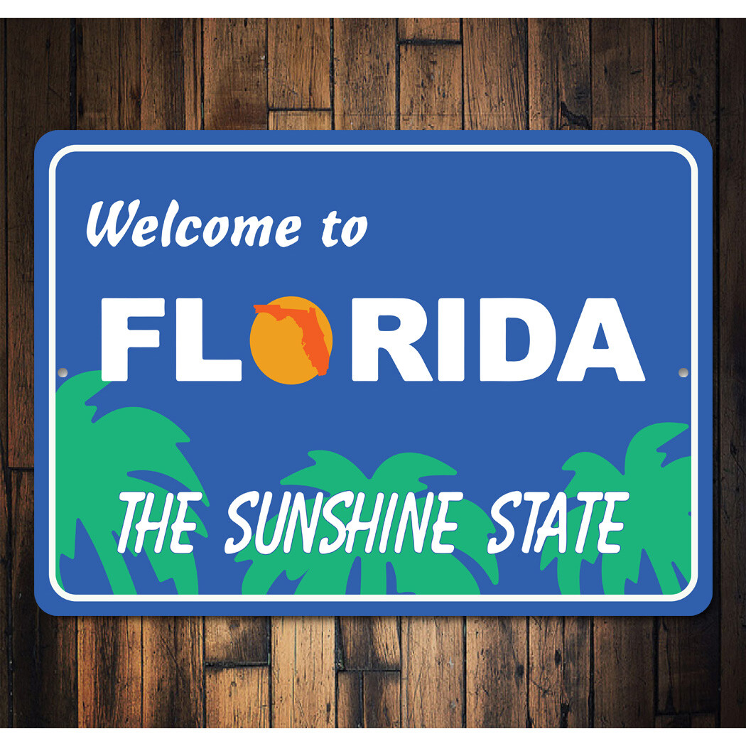 Welcome To Florida Road Metal Sign