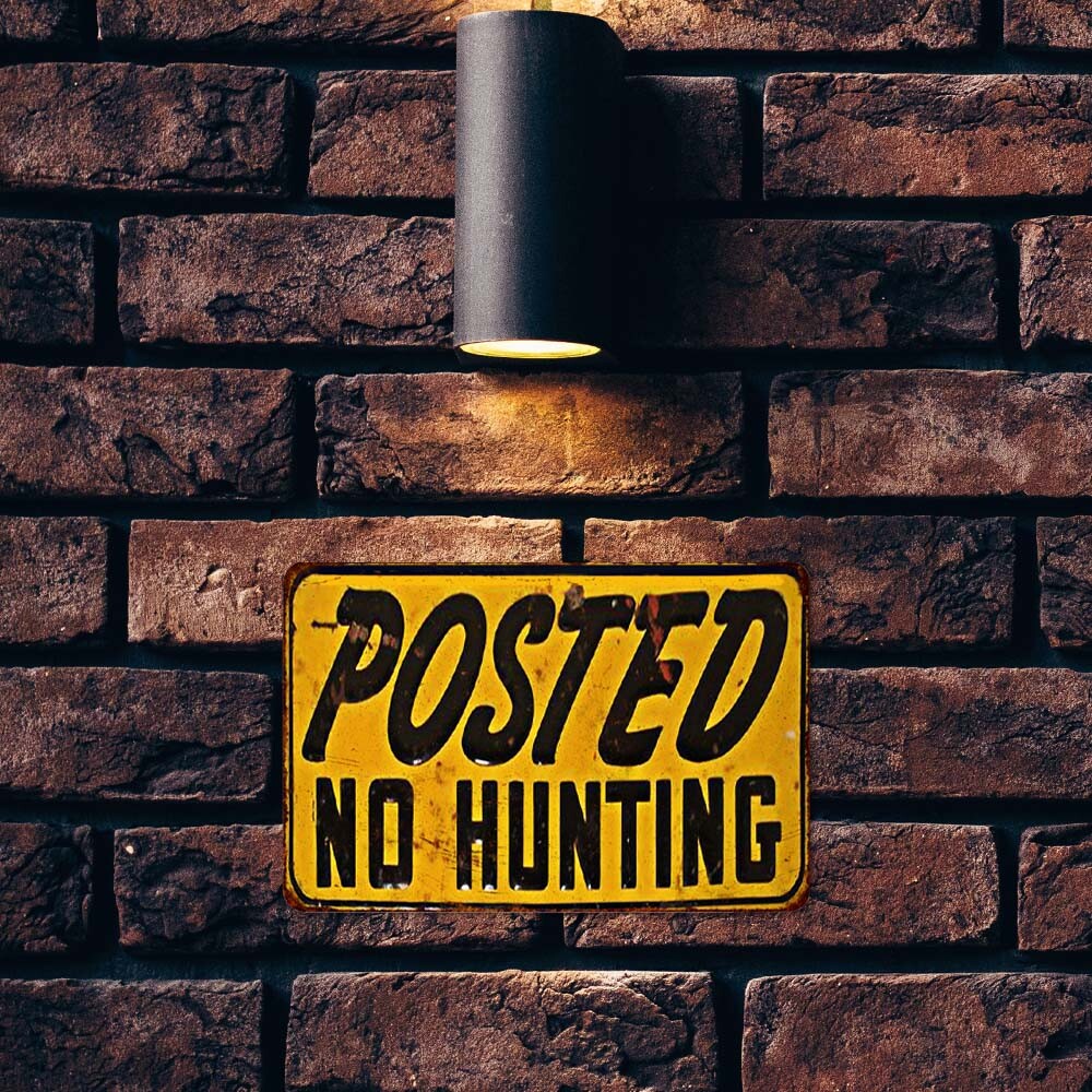 Posted NO Hunting Sign Vintage Retro Reproduction Prohibited Cabin 108120067024
