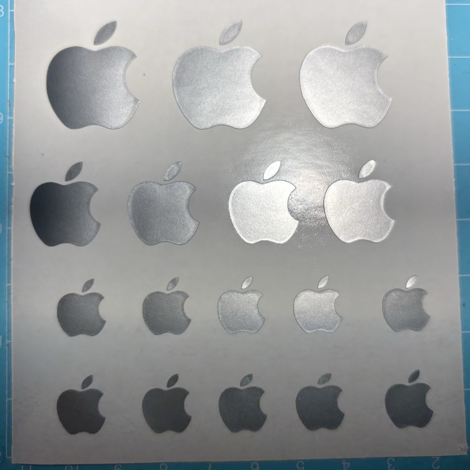 Set of 17 Apple logo die cut Vinyl Decals for Phone Laptop Car Window #78