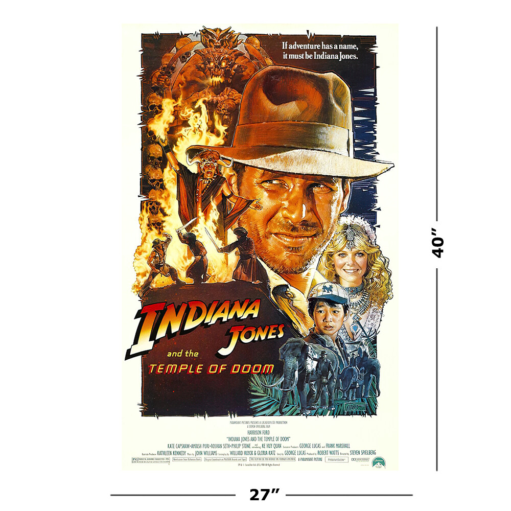 Indiana Jones And The Temple Of Doom – Movie Poster (Regular Style) (27 X 40″)
