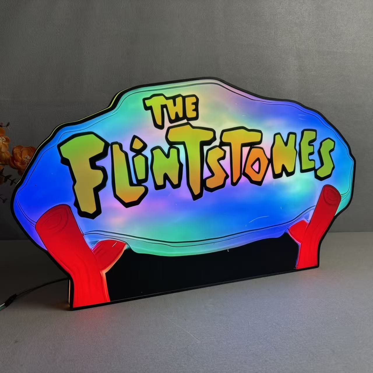 The Flintstones Pinball Topper 3D Printed LED Lightbox Arcade Pinball Machine