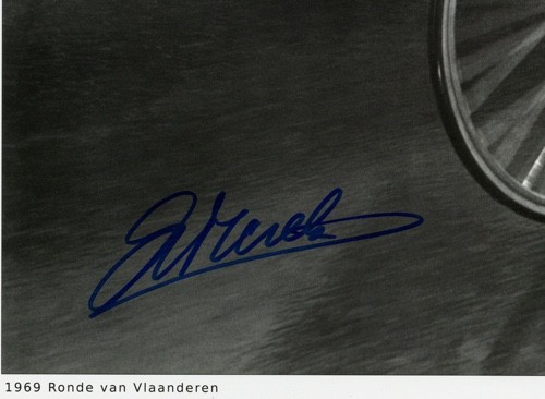 Eddy Merckx Signed Print- Tour of Flanders 1969, 20 x 24 Inch Cycling Photo