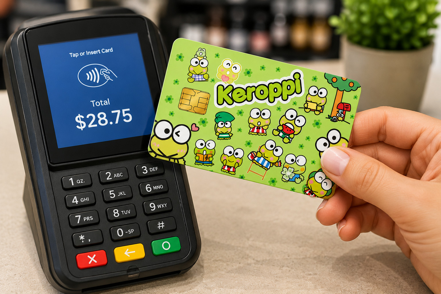 Cute Keroppi Pattern Credit Card Skin Vinyl Wrap Debit Card Decal