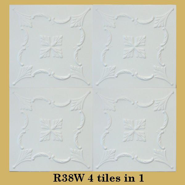 Tin-Look Ceiling Tiles Easy Installation – R38W