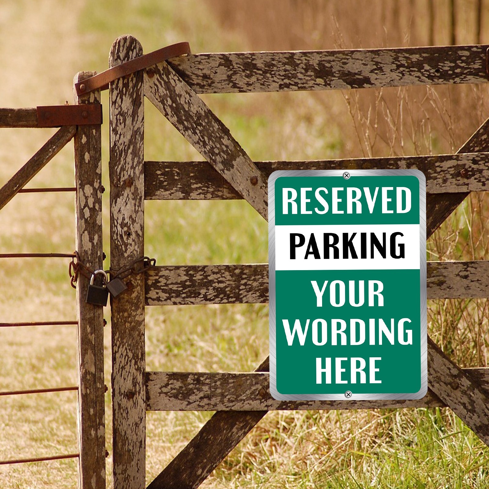 Customized With Your Parking Text New Personalized Aluminum Metal Sign 8 x 12″