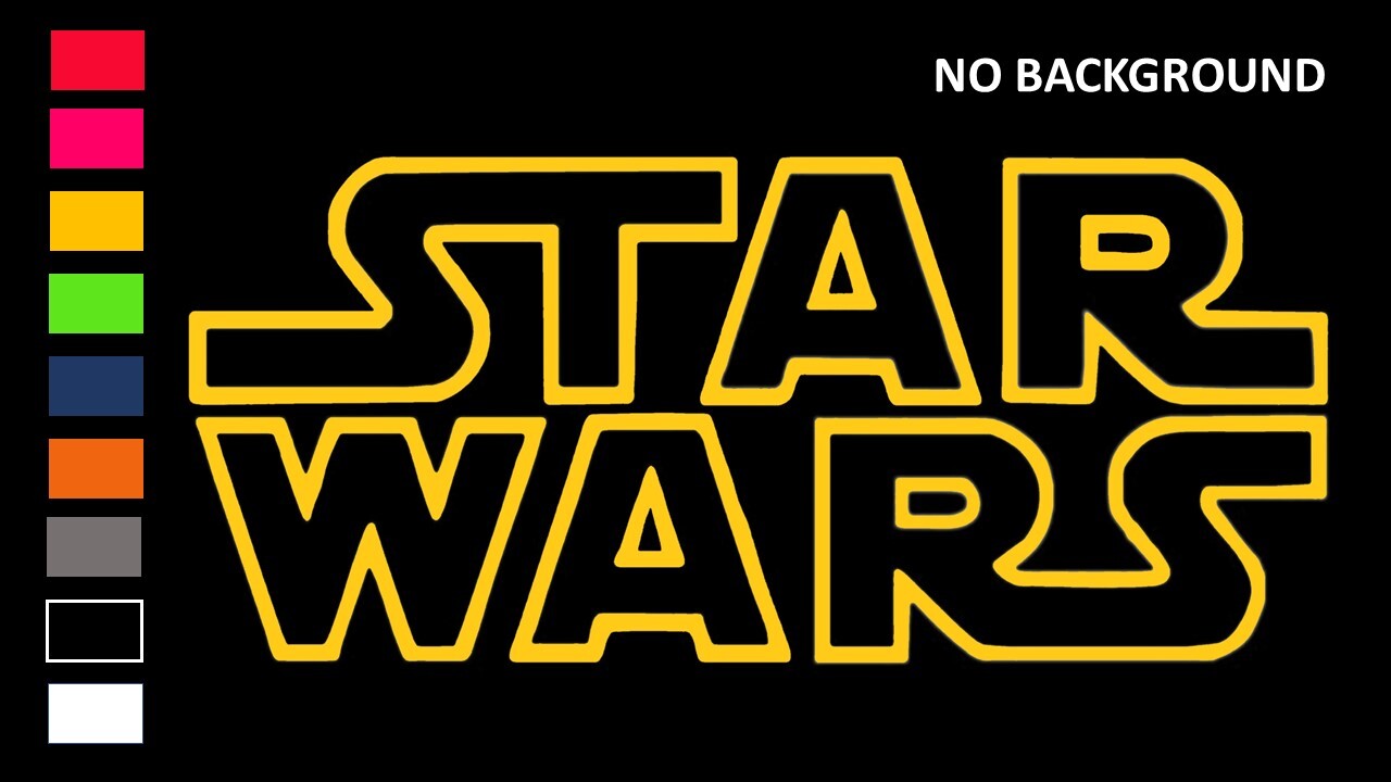 STAR WARS LOGO, Decal Stickers for Cars, Windows, Laptops, Wall, Tablets.