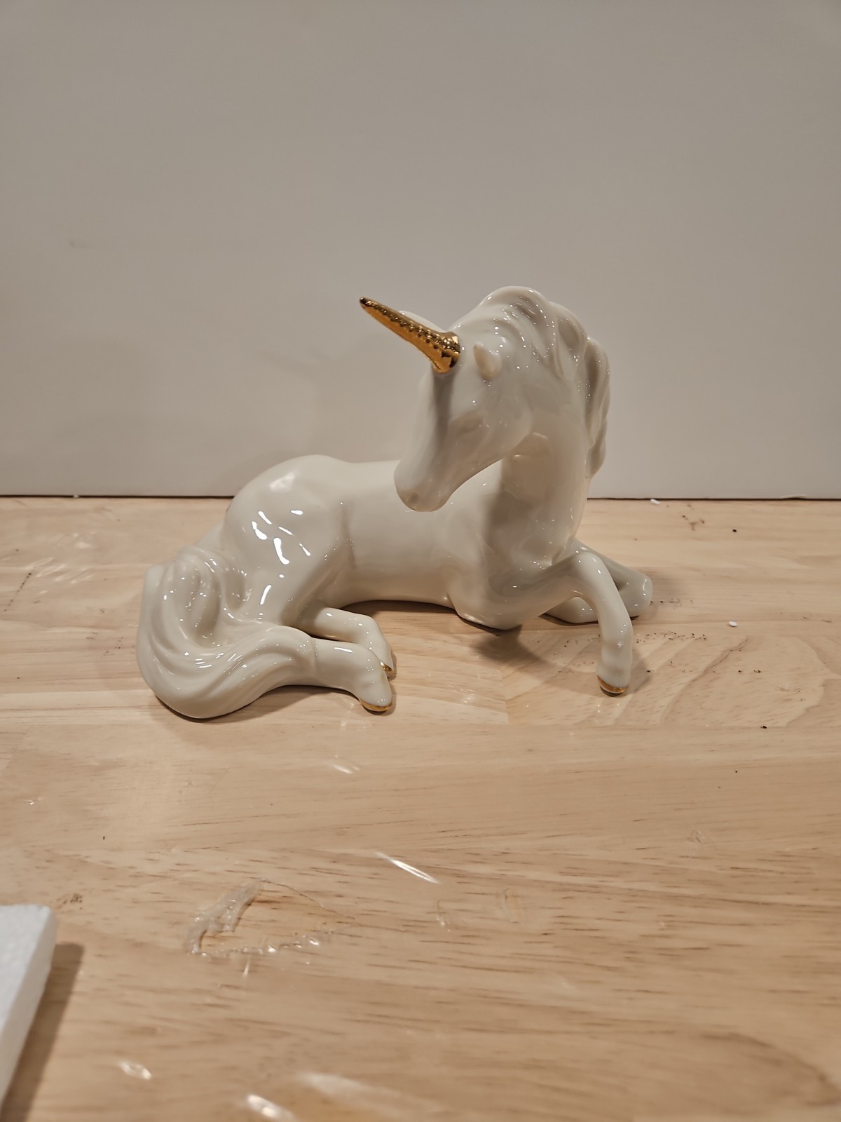 VTG 1993 Lenox China Jewels Collection UNICORN Laying Down Porcelain Figurine