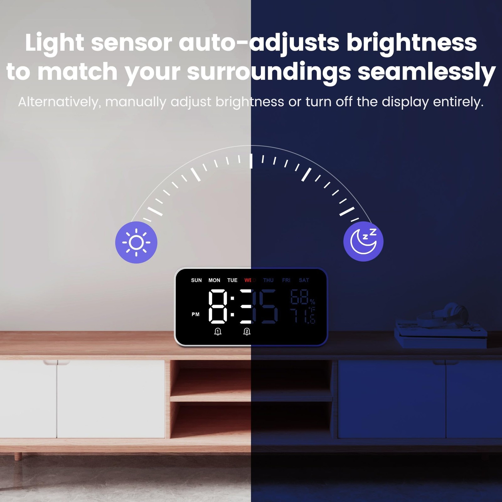 Bed Shaker Loud Alarm Clock for Heavy Sleepers Adults, Vibrating Dual Alarm C…