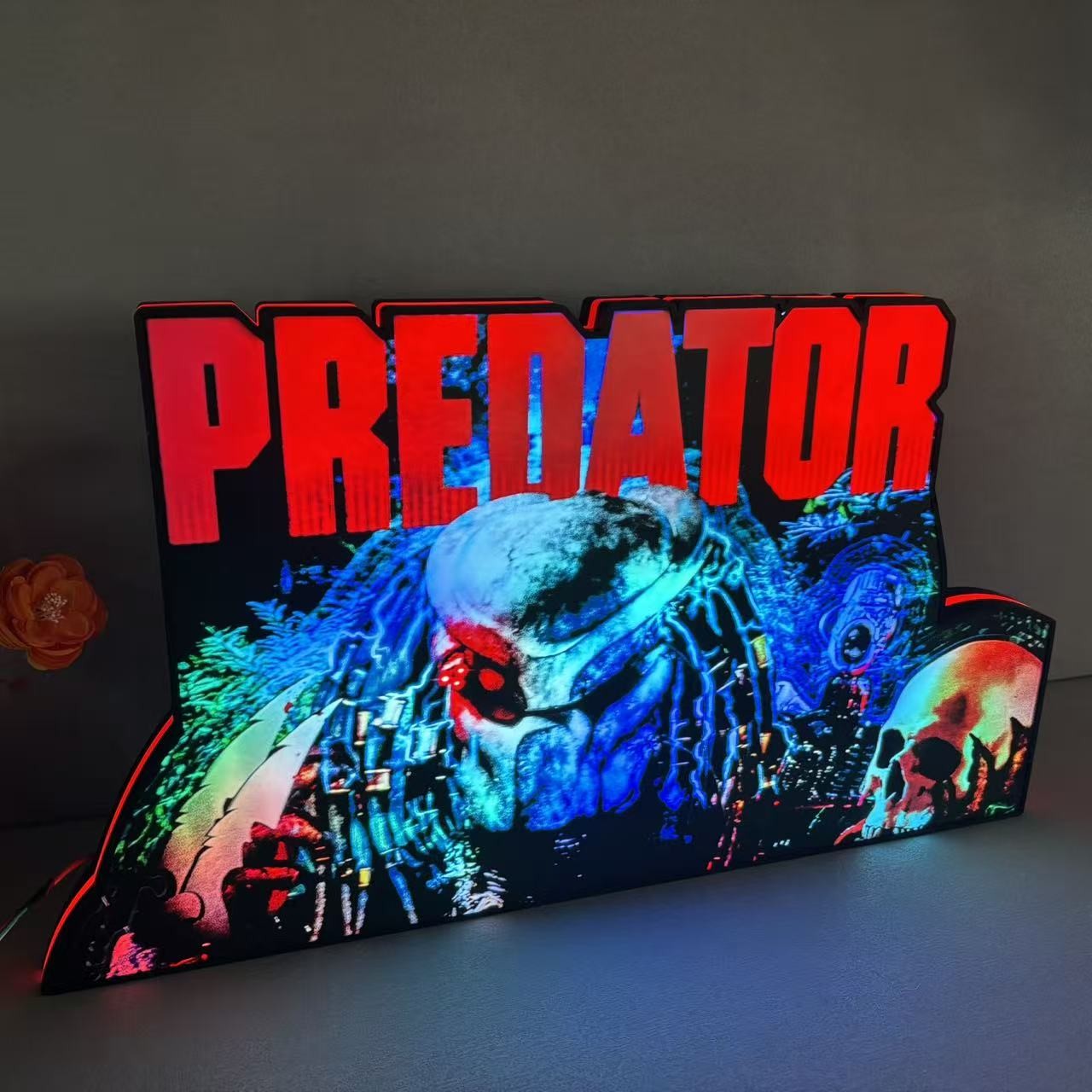 Predator 2025 Pinball Topper 3D Printed Led Lightbox Arcade Decor