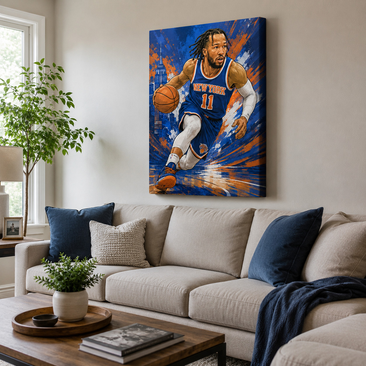 MVP No.11 New York Basketball Inspired Canvas Wall Art Comic Sports Poster Decor