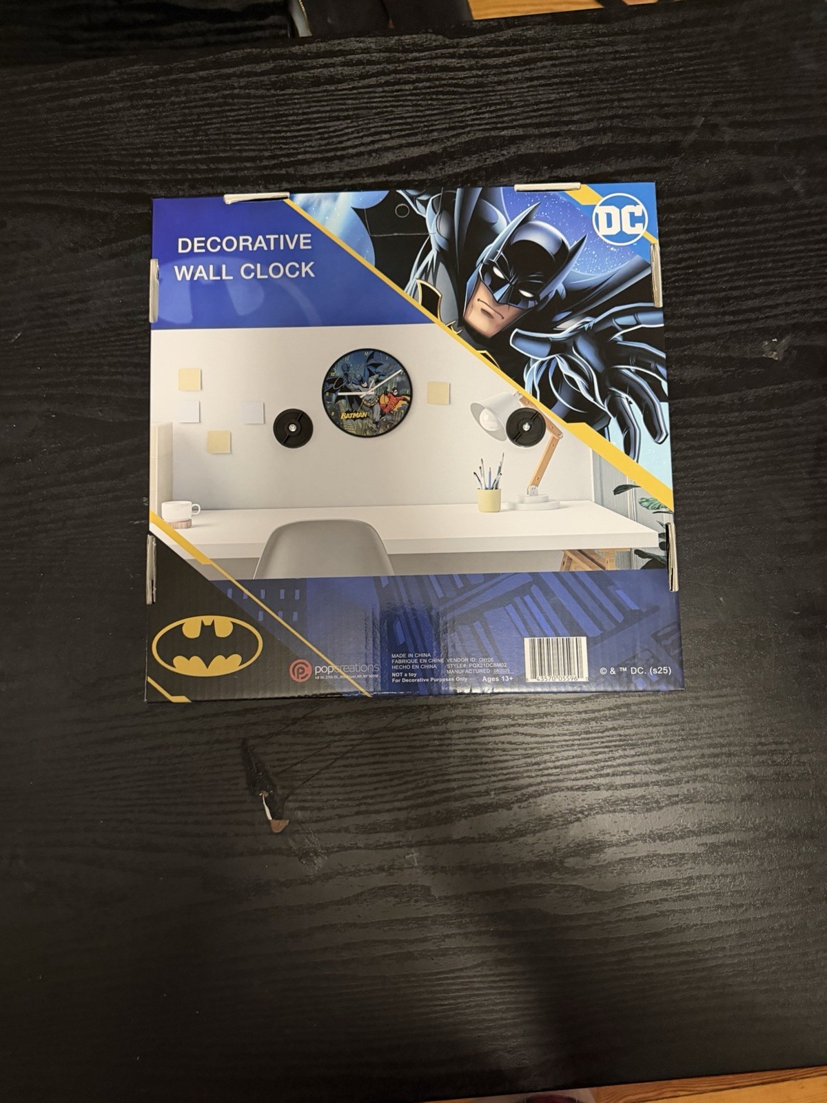 DC Comics Batman and Robin analog wall clock featuring a blue-bordered design