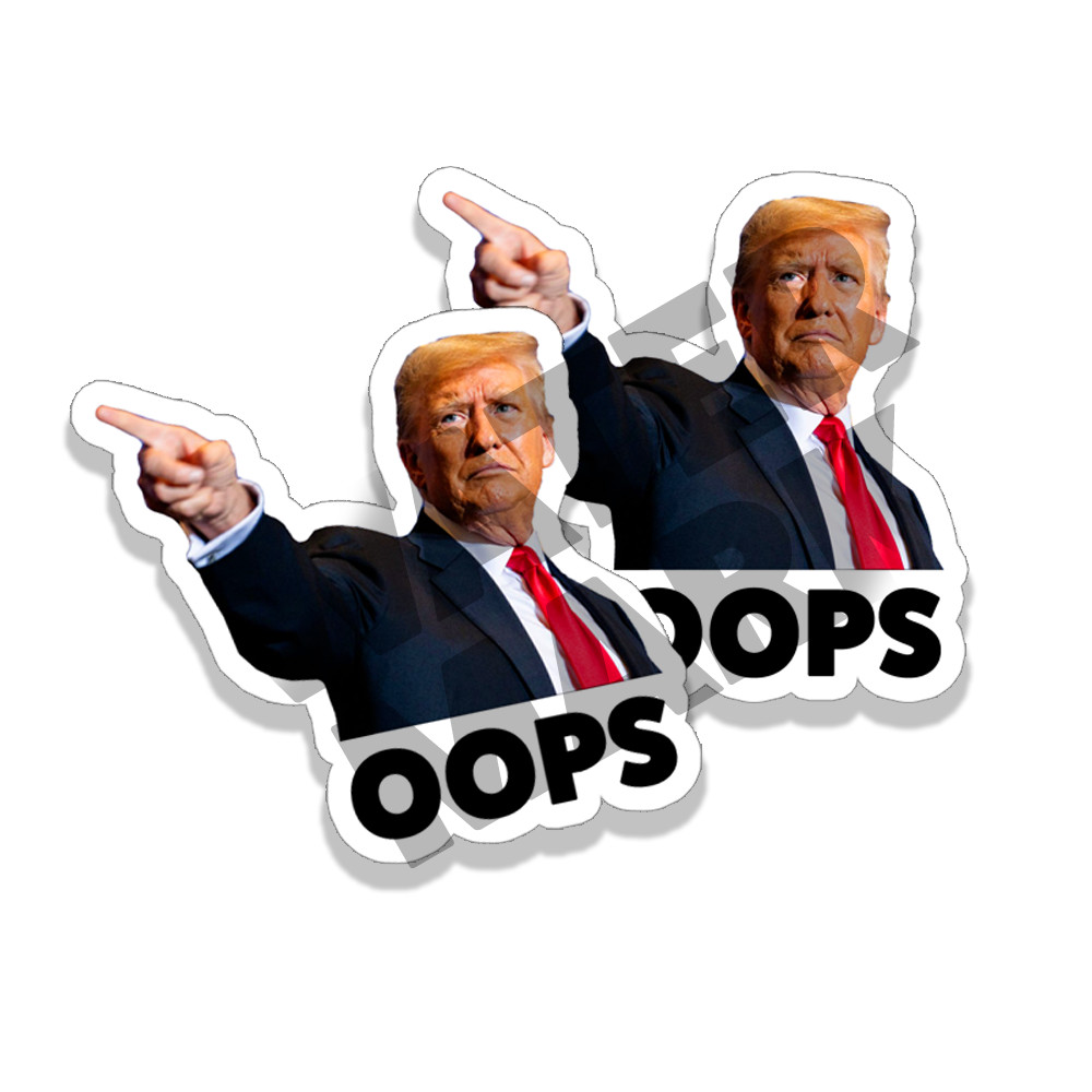Donald Trump OOPS Stickers Decal Car Gas Pump Station 2″ Trump Sticker 5PK