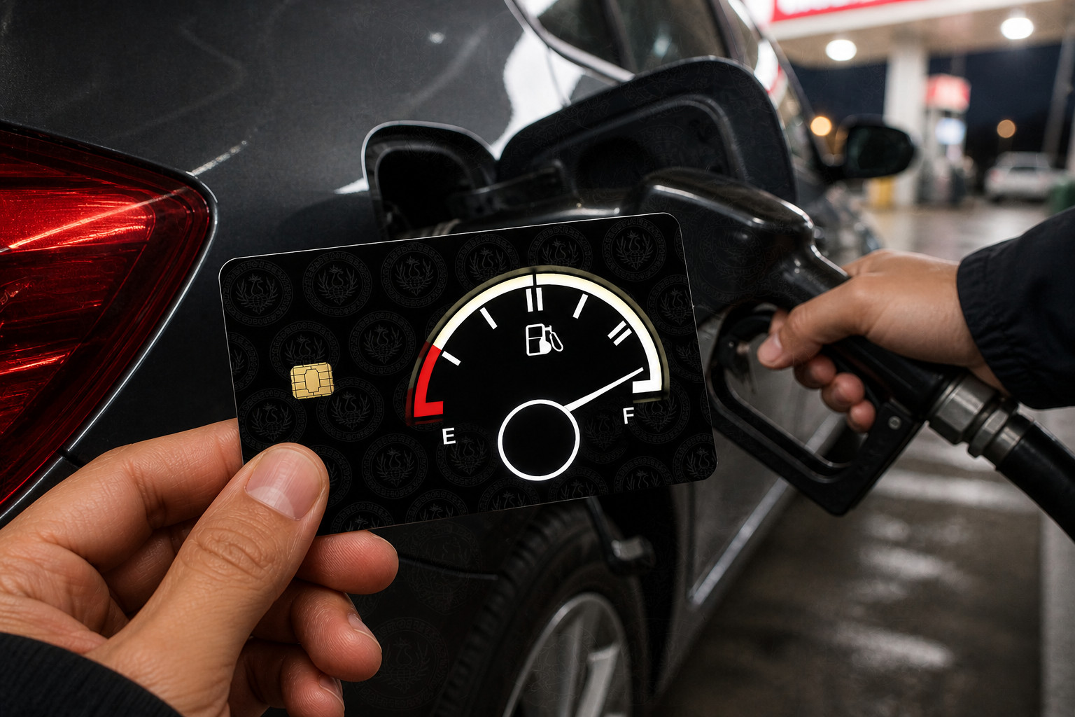 Gas Money Guage Full Near Empty Credit Card Debit Card Skin Covering