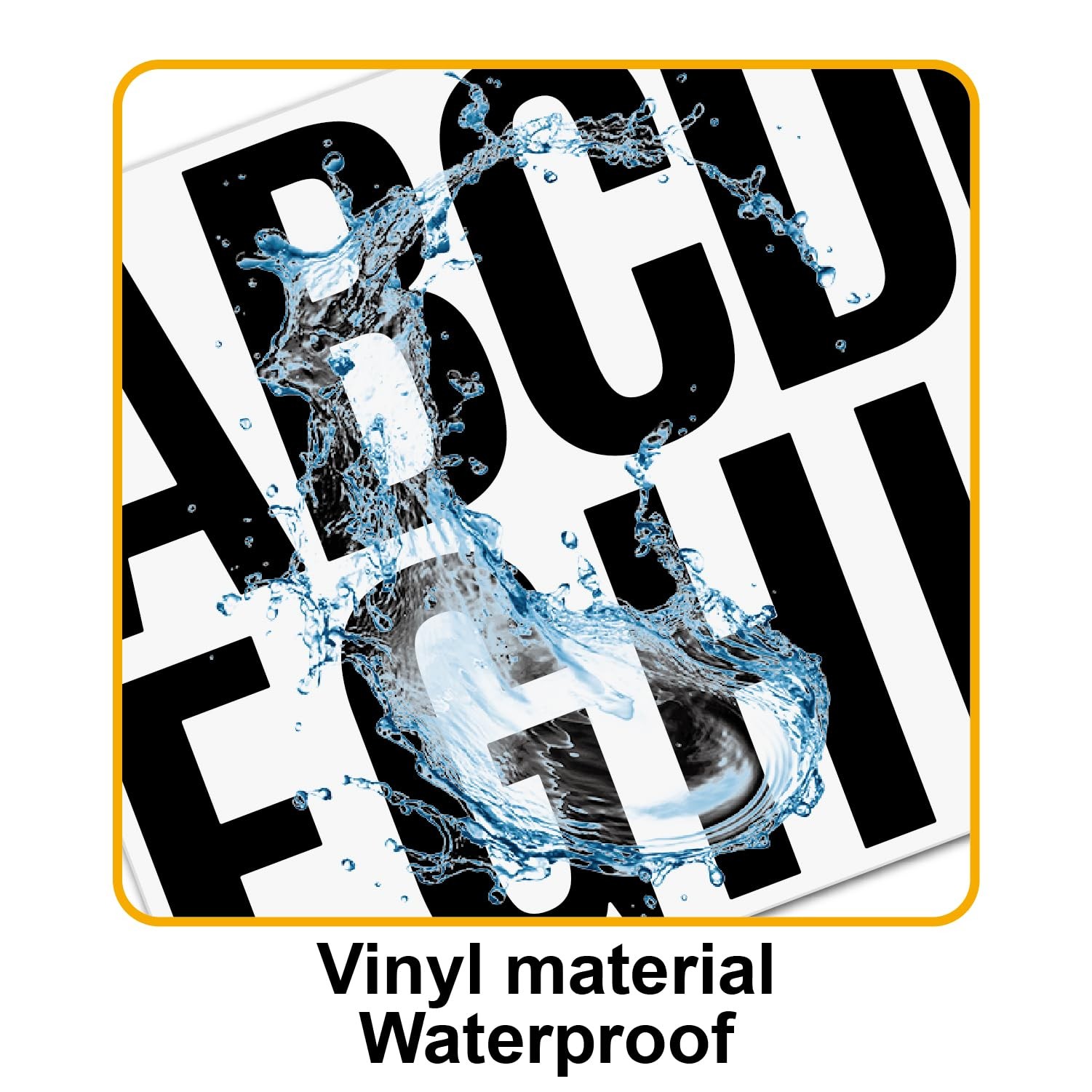 258 Pcs Waterproof 4-Inch Self-Adhesive Vinyl Stickers – Black Alphabet & Number