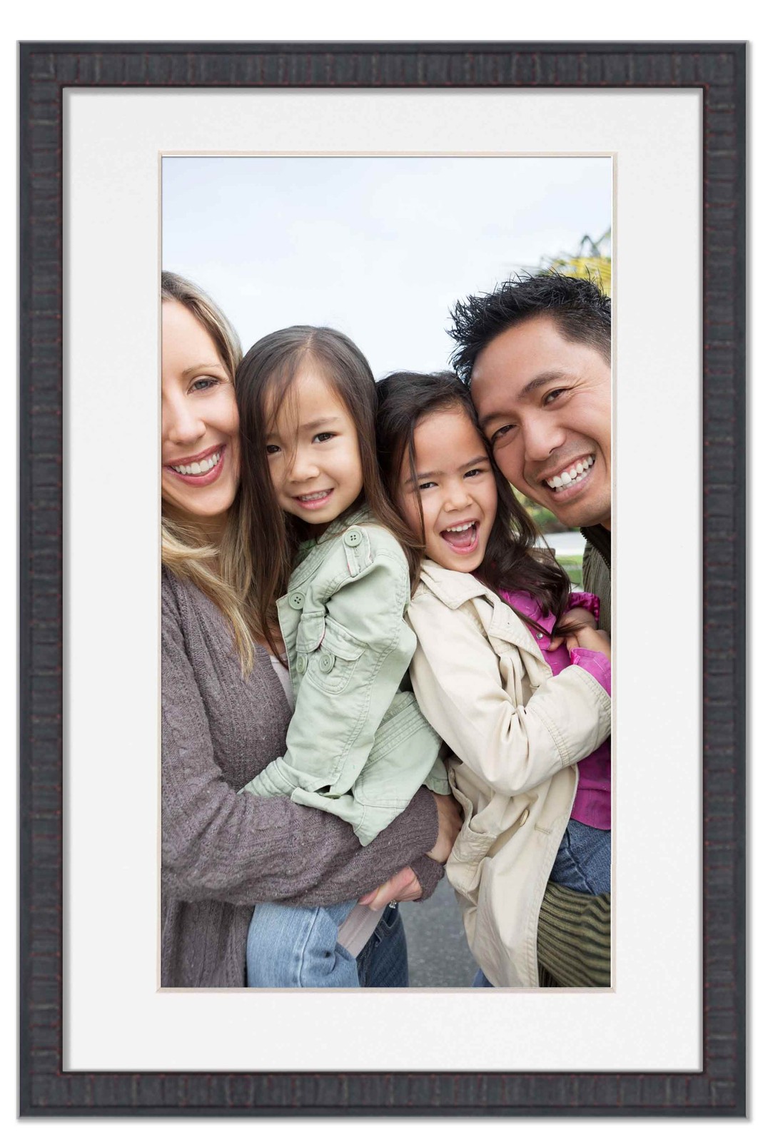 11×22 Frame Mahogany With White Picture Mat For 11×22 Photo – Mahogany 13×24 Fra