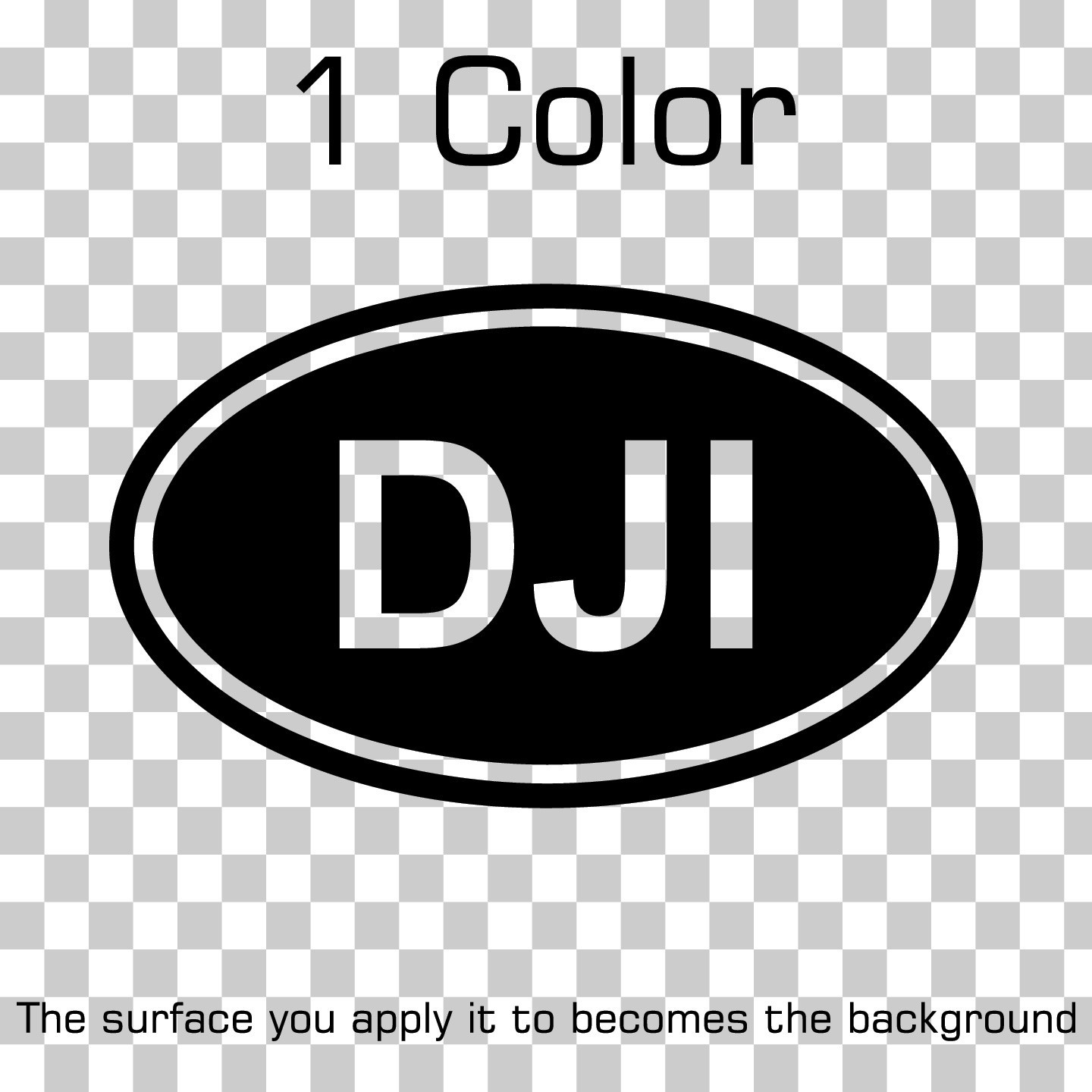 Djibouti DJI Oval Country Code Vinyl Decal Sticker for Car Window Laptop & Gifts