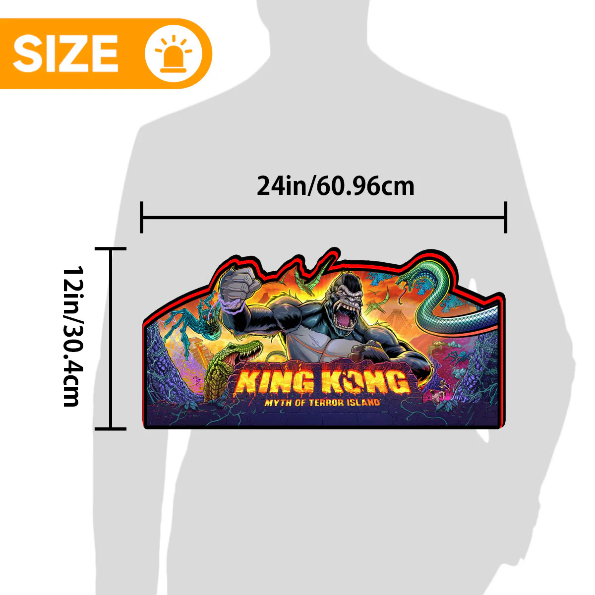 King Kong Pinball Topper 3D Printed Lightbox for Pinball Machine