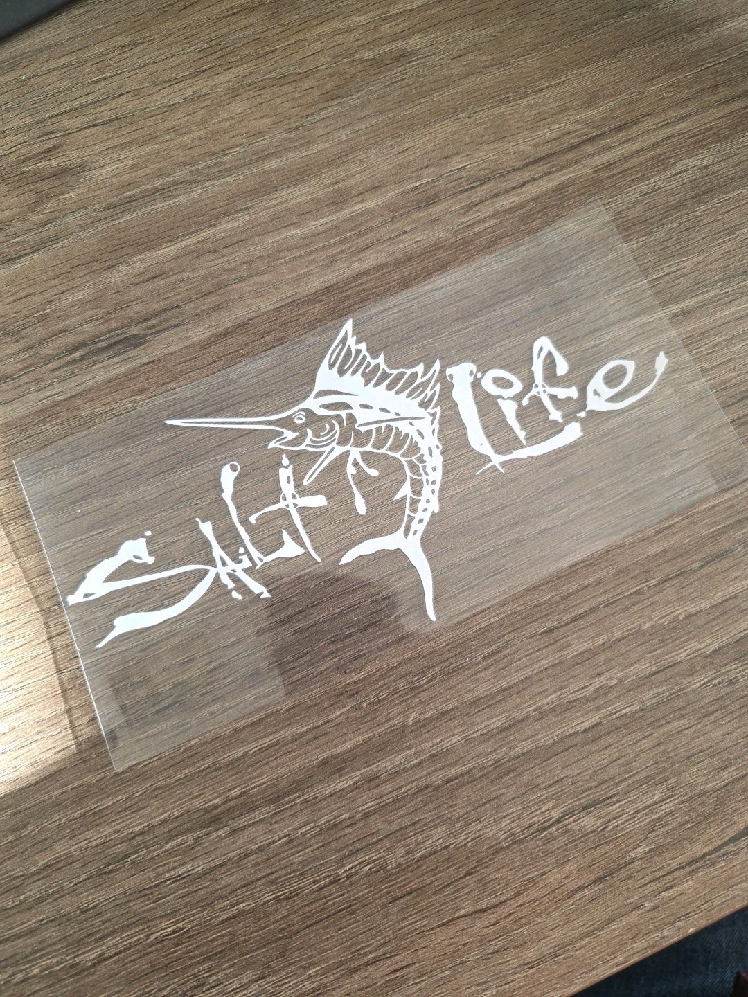 Salt Life Decal UV DTF Waterproof 7in White Made In USA