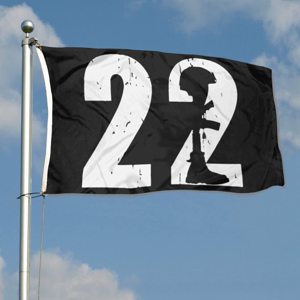 22 Too Many Ptsd Awareness Veteran Flag Banner 3x5Feet Home Garden Party Decor