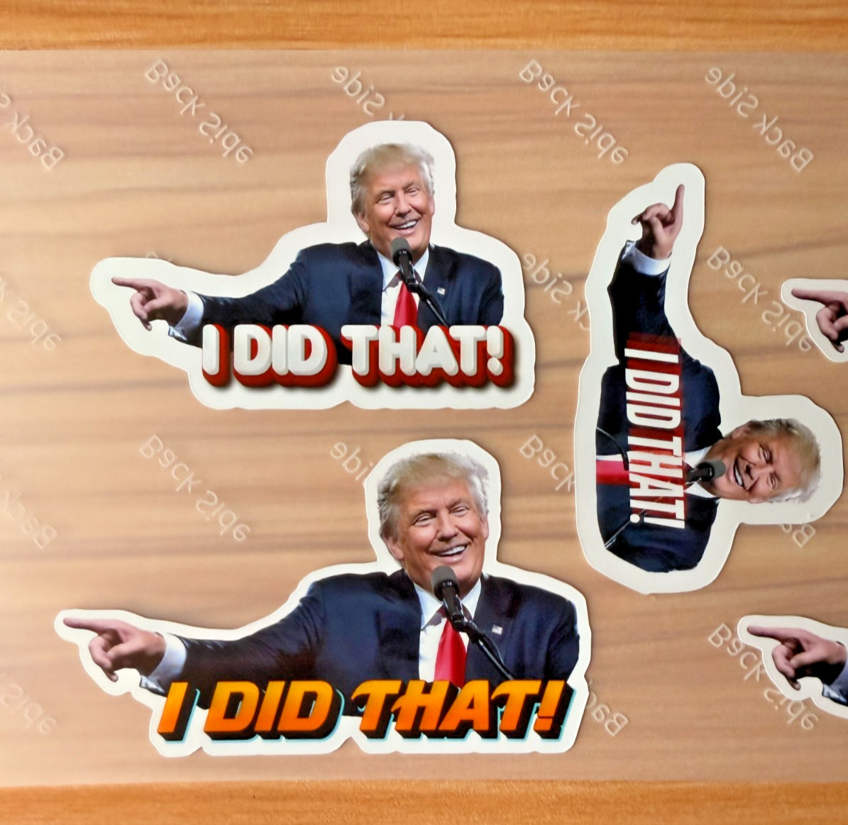 Trump ”I DID THAT!” Stickers Assorted 100 pack Decals Car Gas Pump Die Cut 2″