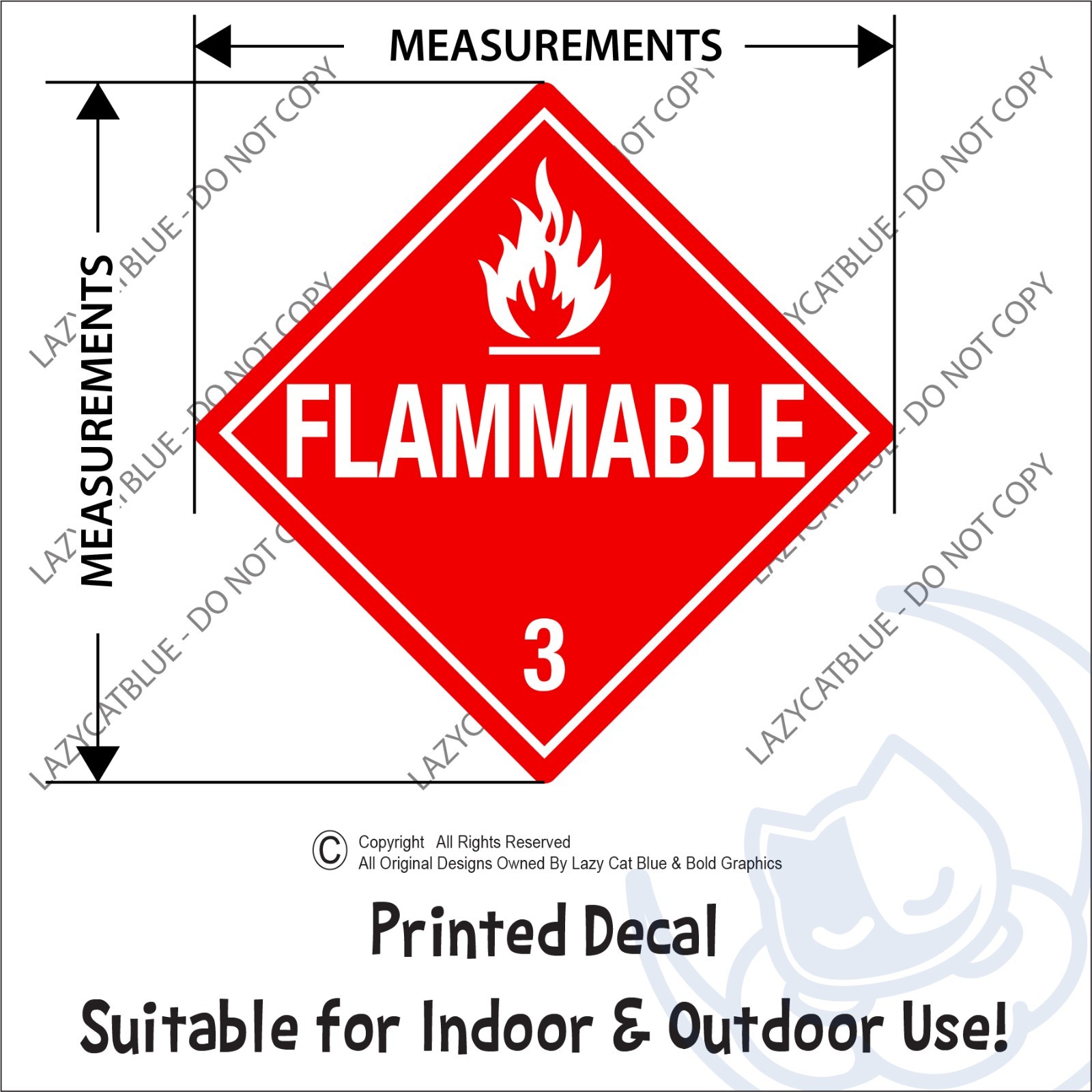 Flammable Decal Sticker Warning Red Diamond Work Shop Explosives Caution Danger