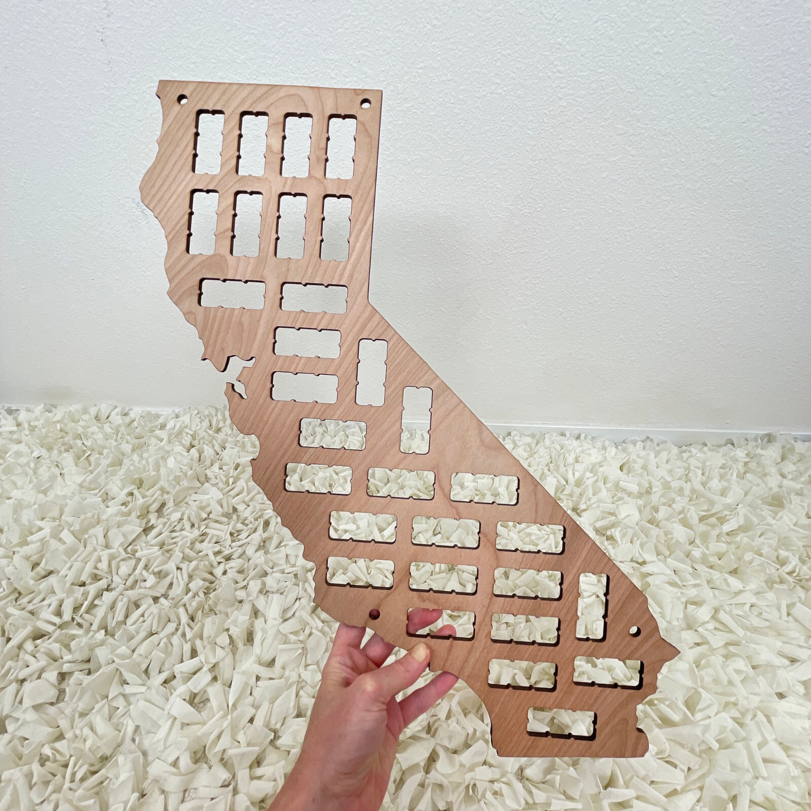 Artist Handmade LASER CUT WOOD CALIFORNIA MAP SIGN Home Decor Picture Souvenir