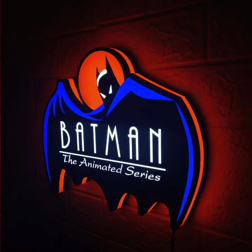 Batman Pinball Topper 3D Printed LED Lightbox for Gameroom Decor