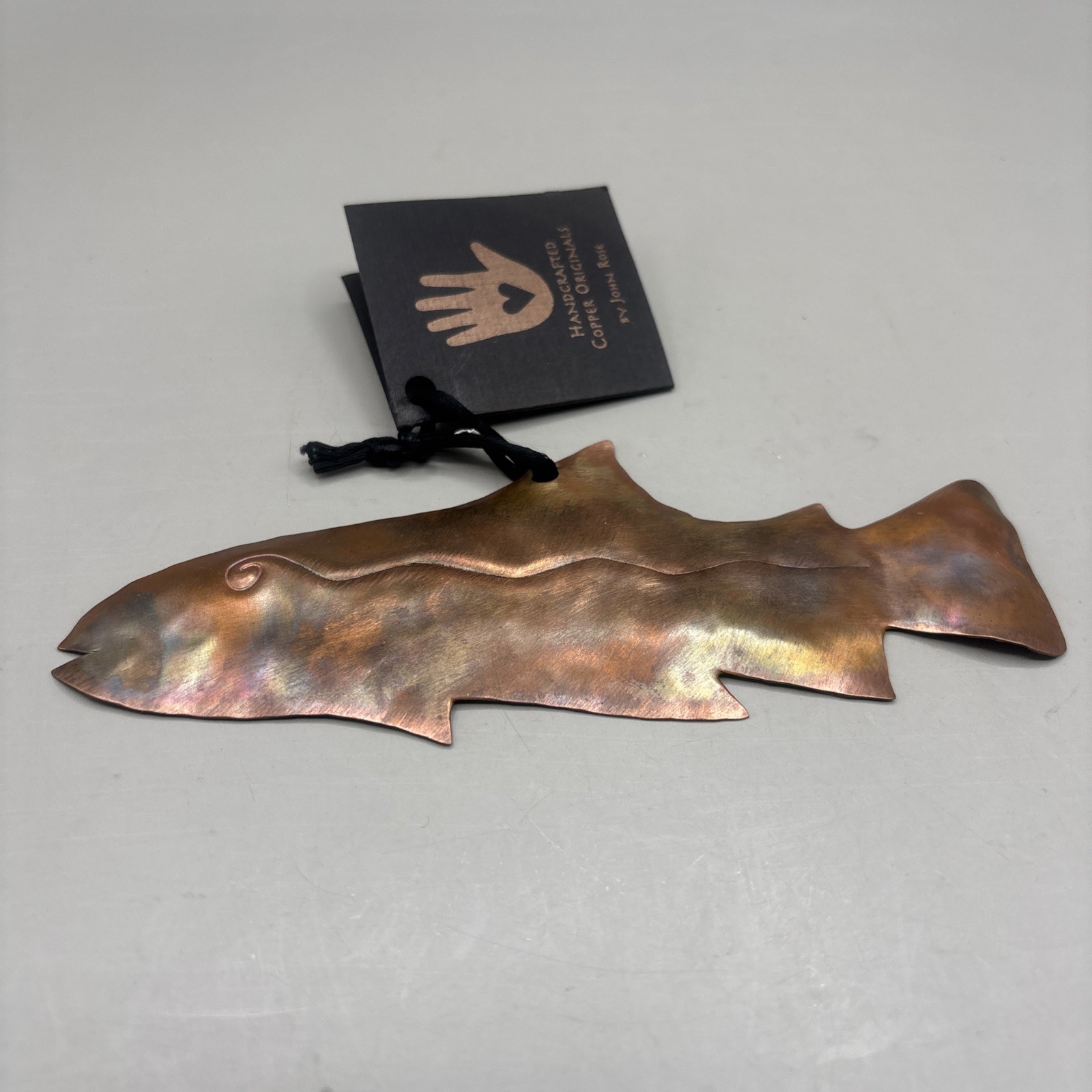 Copper Fish Decor Sculpture 6” Length