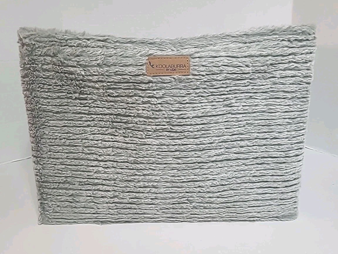 Koolaburra by Ugg Faux Fur 2-Piece Storage Bin Basket Set Wild Dove Gray