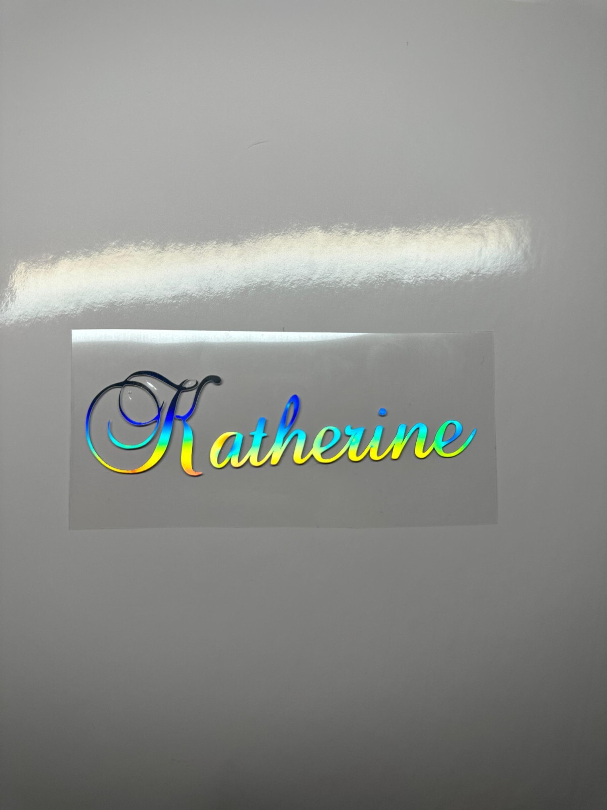 Holographic Name Personalized Decal Sticker, Custom Vinyl Lettering Text decal