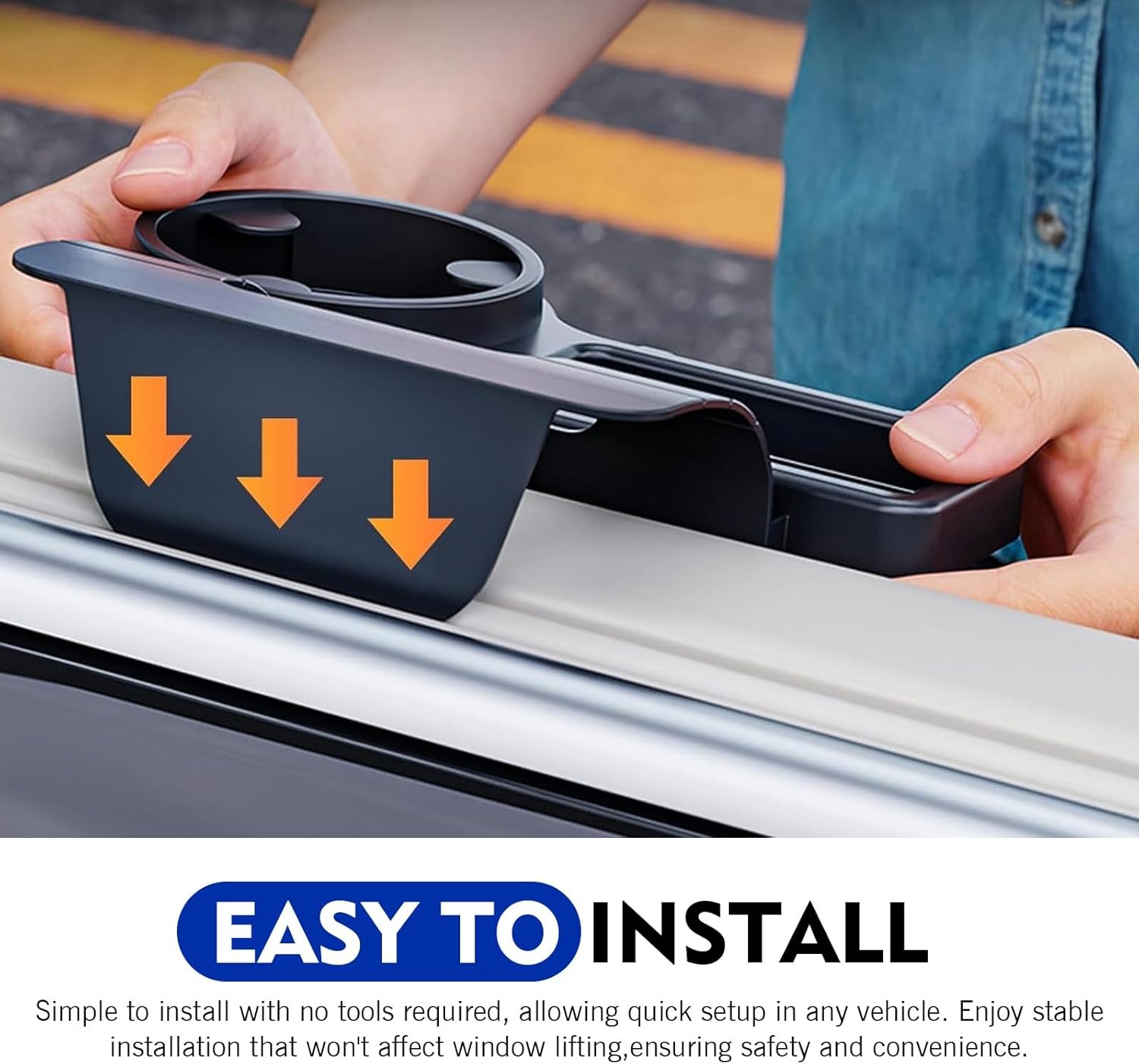 Car Door Window Organizer, Multi-functional Vehicle Storage Organizer Rack, ABS