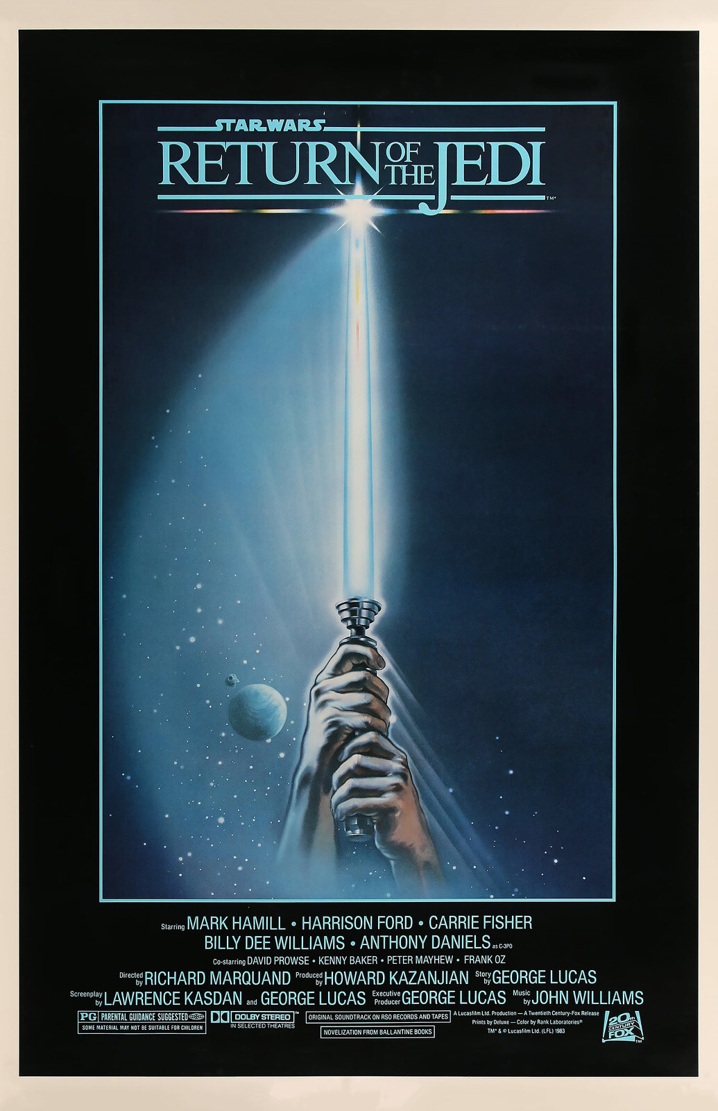 AA4233 Star Wars Return of the Jedi Film 1983 Bordered Movie Poster 11×17