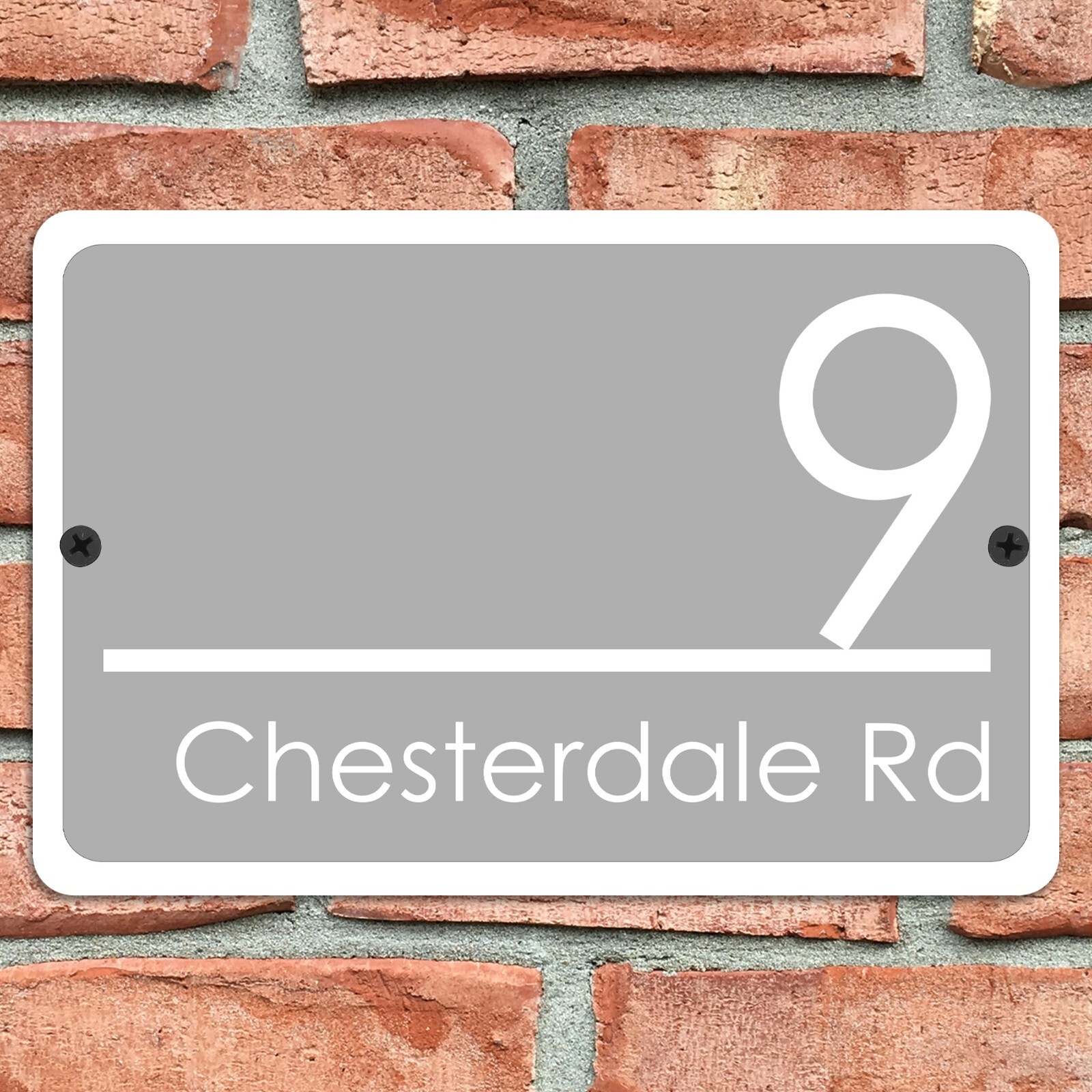 Customized Home Address Sign Aluminum 12″ x 8″ Custom House Number Plaque