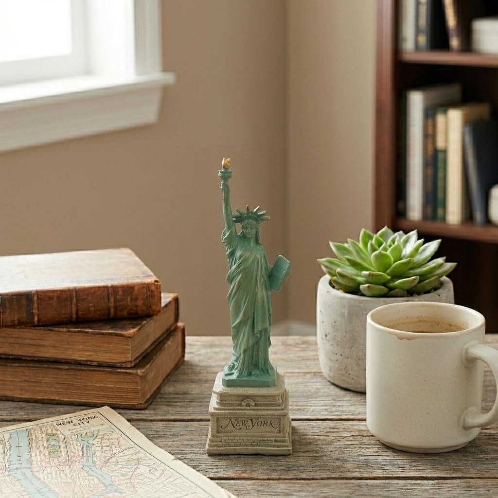 Great Places To You Statue of Liberty Replica 6 Inches Short Base & Copper Ti…
