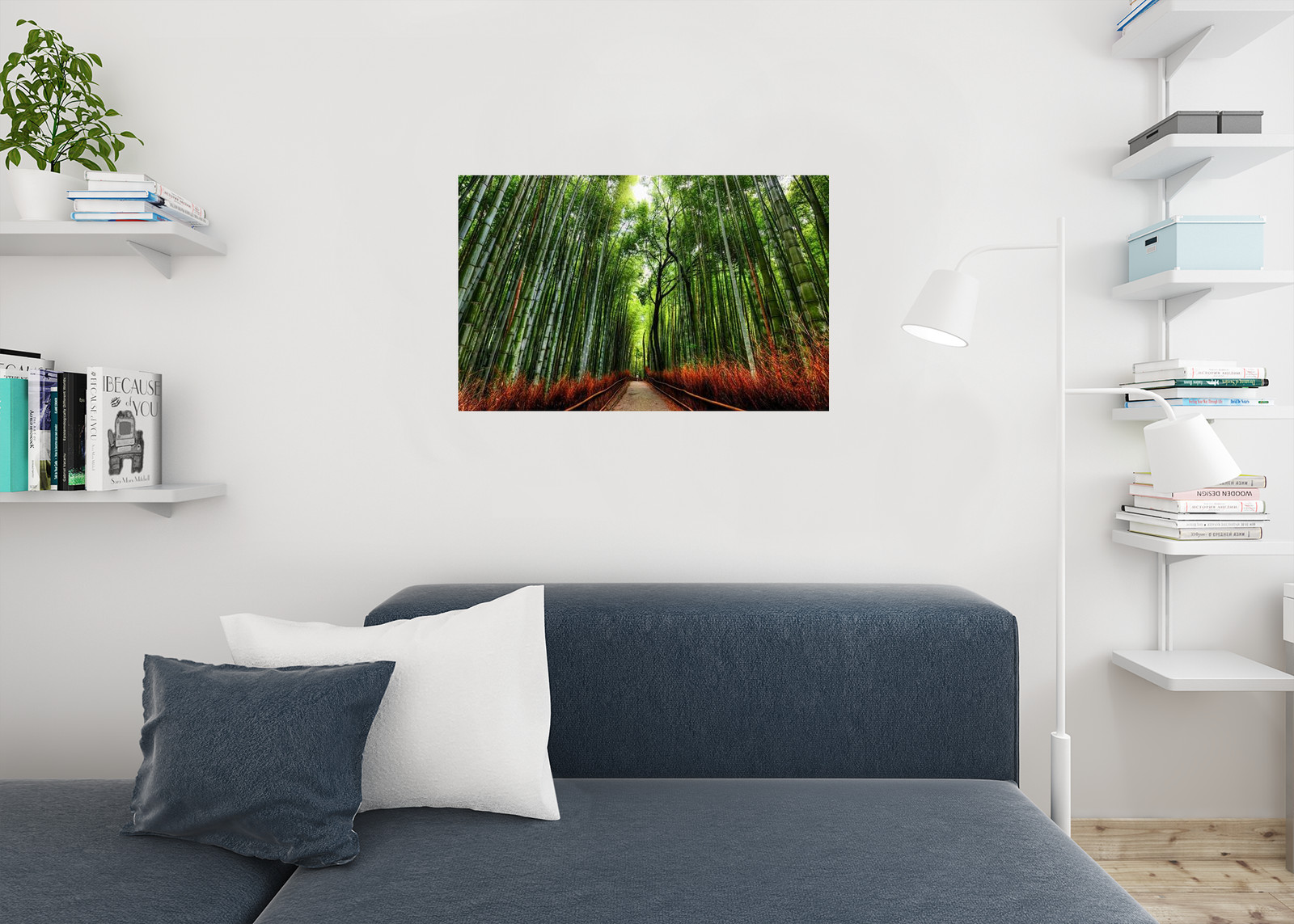 Bamboo Forest Trees With Path in Kyoto Japan Photo Photograph Poster 36×24