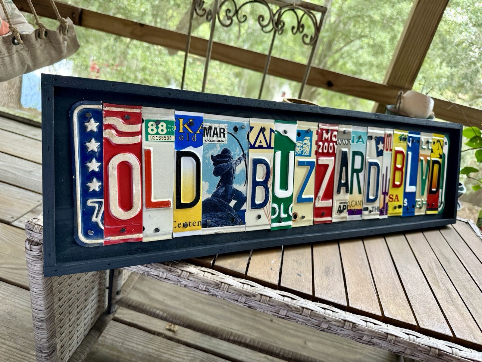 Retirement Gift Old Buzzard Blvd License Plate Sign Gift Hand Made Custom
